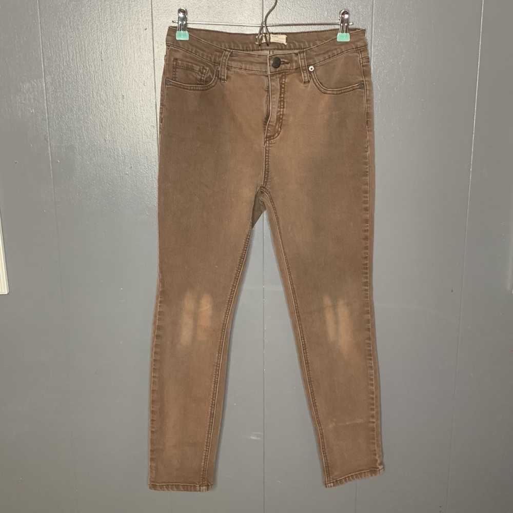 Free People Brown Skinny Denim Jeans Size 28 - Picture 6 of 7